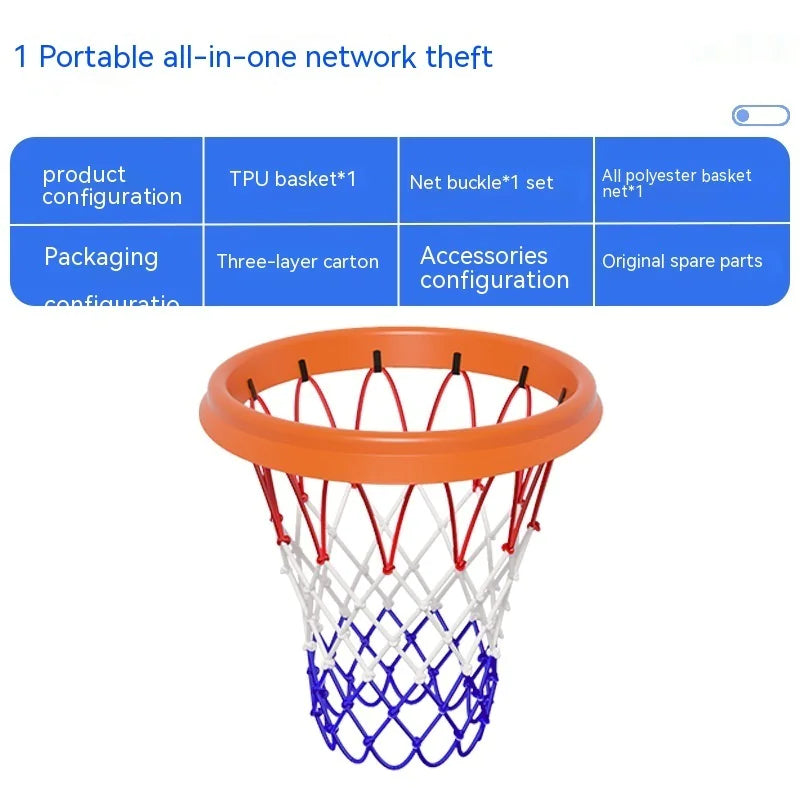 Portable Removable Basketball Hoop Net - Indoor & Outdoor Professional Use By DUNKNEST