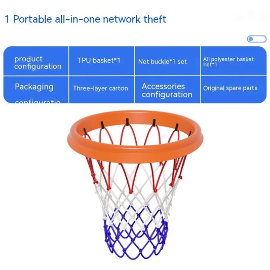 Portable Removable Basketball Hoop Net - Indoor & Outdoor Professional Use By DUNKNEST