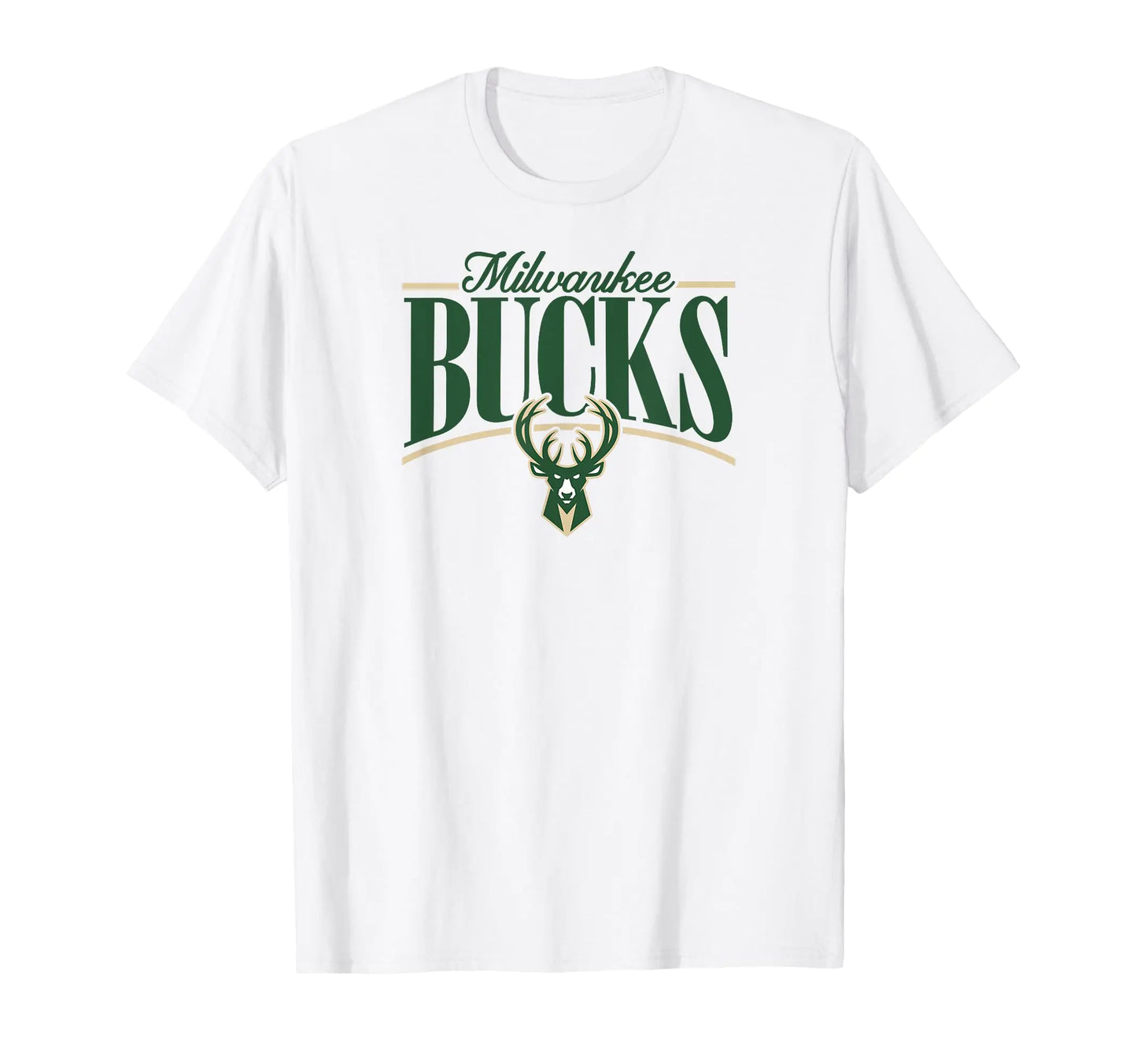 NBA Milwaukee Bucks Logo Arch T-Shirt By DUNKNEST
